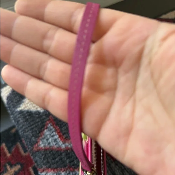 Coach RARE Suede and Leather Poppies for Peace Wristlet. - Picture 11 of 11